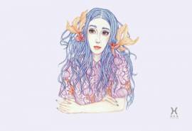最流行新款气质女神范冰冰精致手绘素描十二星座系列桌面壁纸高清下载第二辑