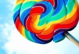 六一儿童节缤纷彩色糖果图片电脑桌面壁纸