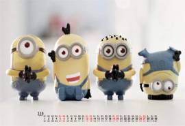 2016年11月日历小黄人桌面壁纸