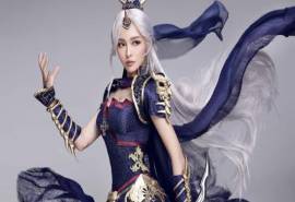 中国上海著名女演员唐嫣《吞噬苍穹OL》游戏代言图片桌面壁纸