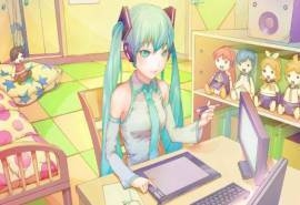 唯美卡通动漫高清初音未来桌面壁纸壁纸