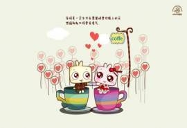 JONJON囧囧情人节甜蜜卡通壁纸