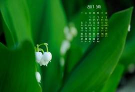 2017年3月春天山丘风景日历桌面壁纸