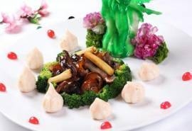 鲁菜美食葱烧海参桌面壁纸