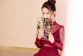 中国内地江苏省苏州市影视女演员李沁中国红时尚写真高清桌面壁纸