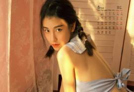 2017年8月文艺双马尾美女私房写真日历壁纸