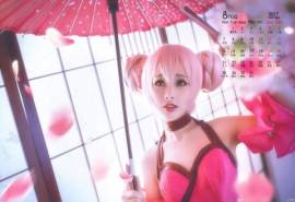 2017年8月美女cosplay王者荣耀小乔高清日历壁纸