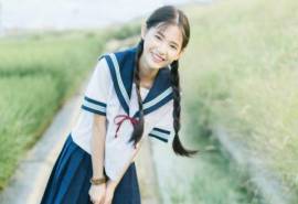漂亮大陆90后清纯双马尾学生妹写真高清桌面壁纸