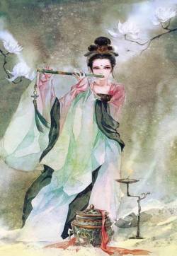 唯美古典中国风美女手绘高清手机壁纸