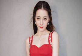 高清新疆乌鲁木齐美女演员迪丽热巴吊带红裙性感写真图片壁纸