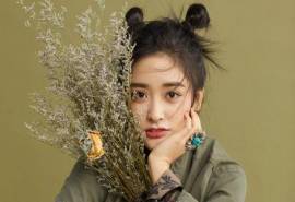 高清美女沈月复古俏皮高清桌面壁纸
