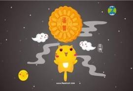 哈咪猫中秋节卡通图片桌面壁纸