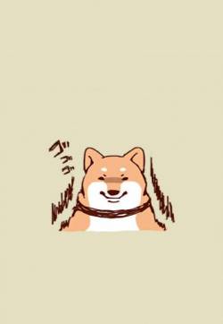 高清可爱卡通小狗插画图片手机壁纸
