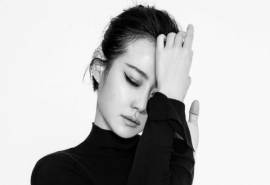 高清中国大陆吉林长春女演员谭卓黑白时尚写真图片桌面壁纸