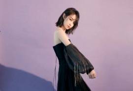 山东省青岛女演员宋茜性感抹胸写真桌面壁纸