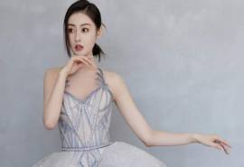 高清哈尔滨新生代女演员张天爱星空裙性感写真桌面壁纸