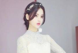 高清江苏女星杨超越清纯婚纱高清桌面壁纸