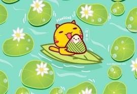 哈咪猫端午节卡通图片桌面壁纸